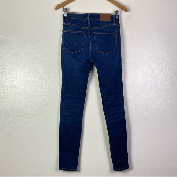 Madewell 9" Mid Rise Skinny Jeans Dark Blue Wash - Picture 8 of 12